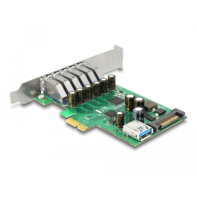 Delock PCI Express Card > 6 x external + 1 x internal USB 3.0 2