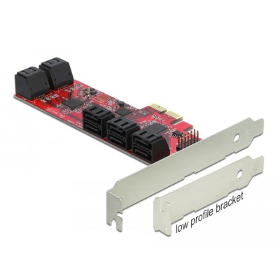 Delock PCI Express x2 Card > 10 x internal SATA 6 Gb/s - Low Profile Form Factor