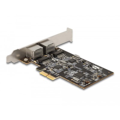 Delock PCI Express x2 Network Card 2.5 Gigabit LAN 2 x RJ45 RTL8125 2