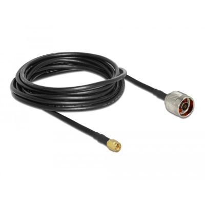 Delock Antenna Cable N plug > SMA plug CFD200/RF200 5 m low loss 2