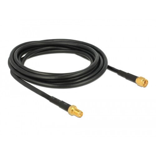 Delock Antenna Cable RP-SMA plug  RP-SMA jack CFD/RF200 3 m low loss