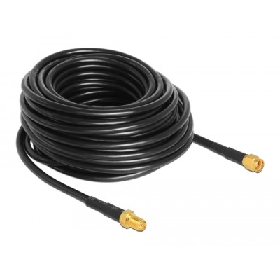 Delock Antenna Cable SMA plug  SMA jack CFD/RF200 15 m low loss 2