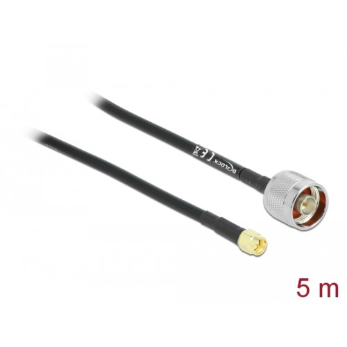Delock Antenna Cable N plug > SMA plug RG-58 C/U 5 m