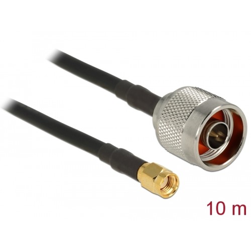 Delock Antenna Cable N plug > SMA plug RG-58 C/U 10 m