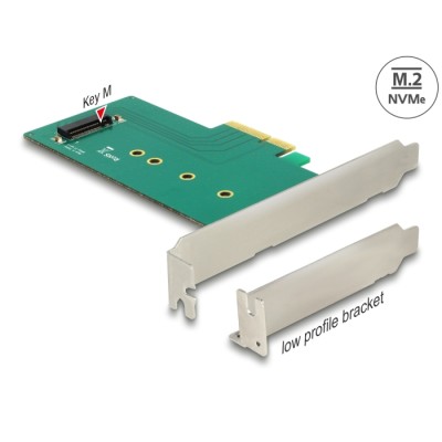 Delock PCI Express x4 Card > 1 x internal NVMe M.2 Key M 110 mm - Low Profile Form Factor
