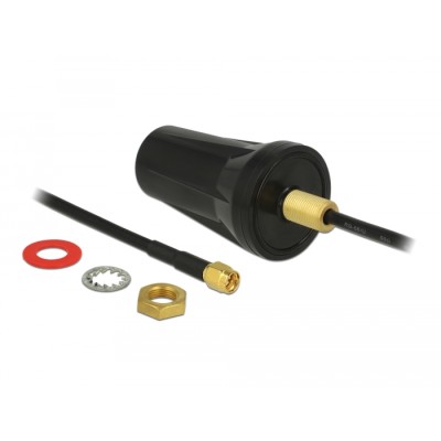 Delock ISM 433 MHz Antenna SMA plug 2 dBi omnidirectional black roof mount outdoor 2