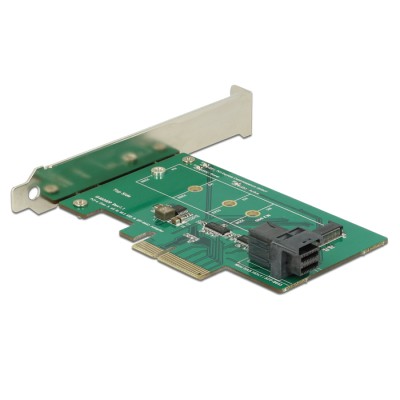Delock PCI Express Card > 1 x internal NVMe M.2 PCIe / 1 x internal SFF-8643 NVMe – Low Profile Form Factor 2