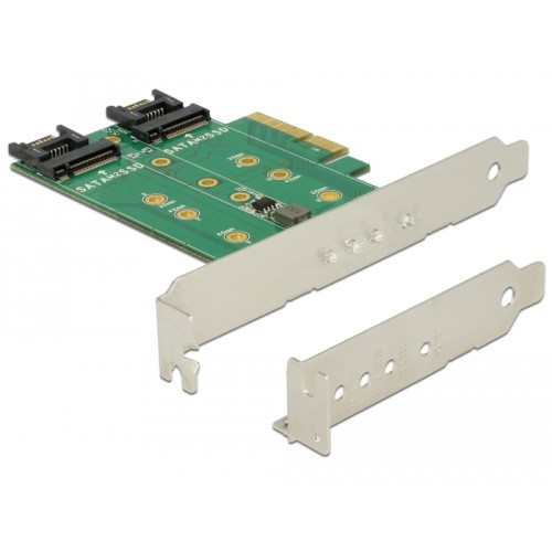 Delock PCI Express Card > 3 x M.2 Slot - Low Profile Form Factor