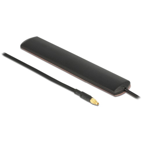 Delock LTE Antenna MMCX Plug 3 dBi omnidirectional fixed black adhesive mounting