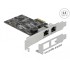 Delock PCI Express x2 Network Card 2.5 Gigabit LAN 2 x RJ45 RTL8125