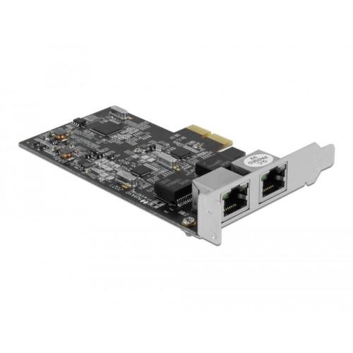 Delock PCI Express x2 Network Card 2.5 Gigabit LAN 2 x RJ45 RTL8125