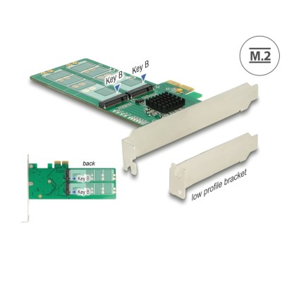 Delock PCI Express Card > 4 x internal M.2 Key B - Low Profile Form Factor