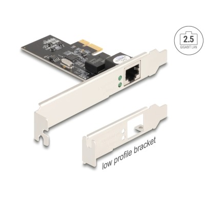 Delock PCI Express x1 Network Card 2.5 Gigabit LAN 1 x RJ45 i225