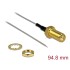 Delock Antenna Cable SMA jack bulkhead > open end tinned 1.37 94.8 mm, thread length 10 mm