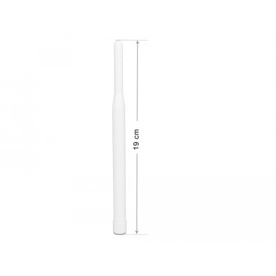 Delock LTE Antenna SMA plug 0.3 - 2.9 dBi omnidirectional fixed white 2