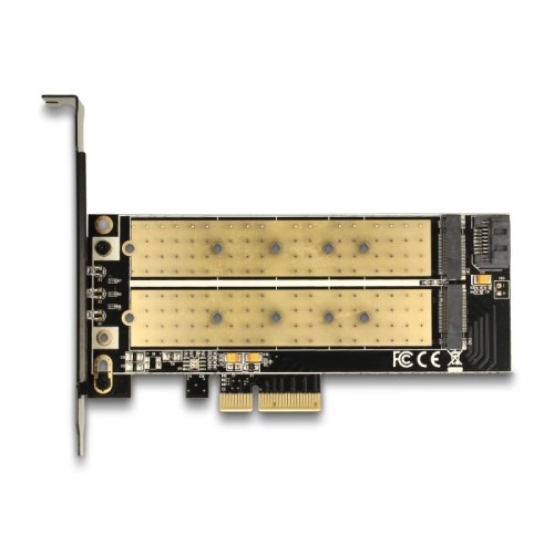 Delock PCI Express x4 Card > 1 x internal M.2 Key B + 1 x internal NVMe M.2 Key M - Low Profile Form Factor