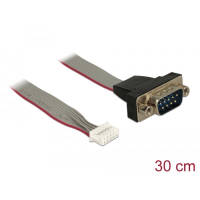 Delock Cable serial pin header female  1 x DB9 male 2 mm pitch layout: twisted
