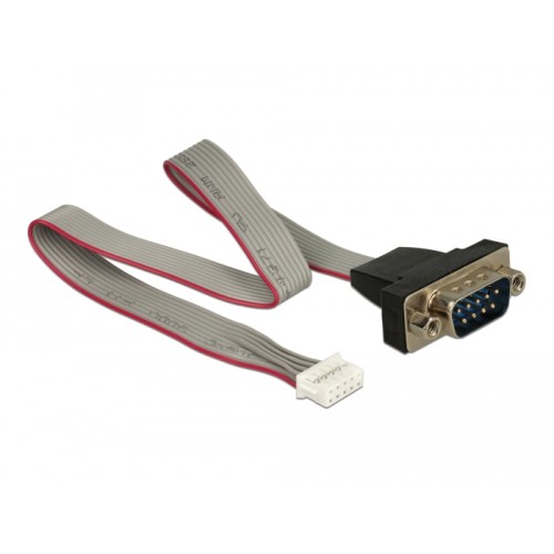 Delock Cable serial pin header female  1 x DB9 male 2 mm pitch layout: twisted
