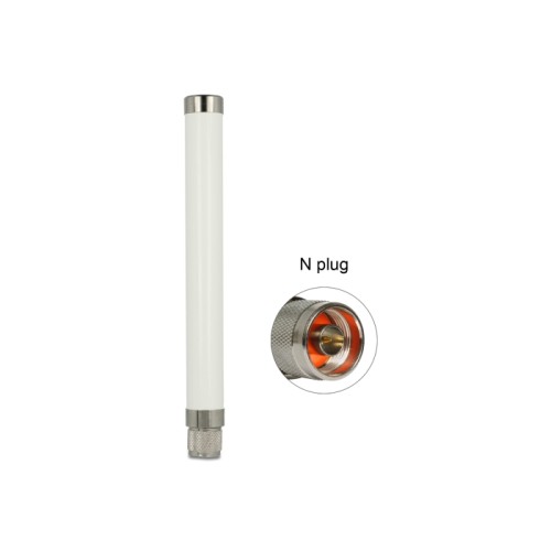 Delock LoRa 868 MHz Antenna N plug 1.89 dBi omnidirectional fixed outdoor white