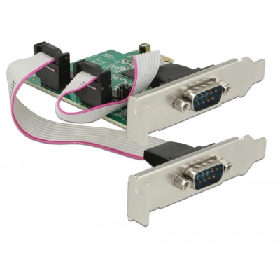 Delock PCI Express Card to 2 x Serial RS-232 high speed 921K with voltage supply 2