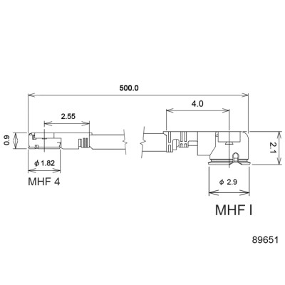 Delock Antenna Cable MHF® I plug to MHF® 4L plug 1.13 50 cm 2