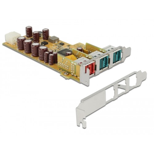 Delock PoweredUSB PCI Express x1 Card  1 x 24 V + 2 x 12 V