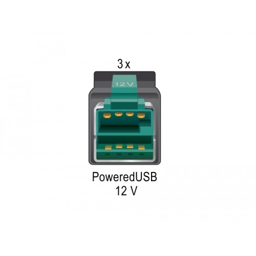 Delock PoweredUSB PCI Express x1 Card  3 x 12 V