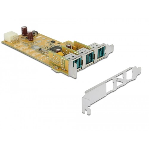 Delock PoweredUSB PCI Express x1 Card  3 x 12 V
