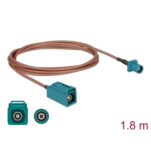 Delock Antenna Cable FAKRA Z plug > FAKRA Z jack RG-316 1.8 m
