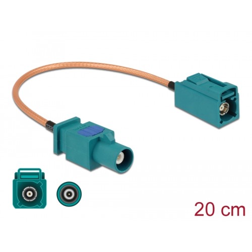 Delock Antenna Cable FAKRA Z plug  FAKRA Z jack RG-316 20 cm