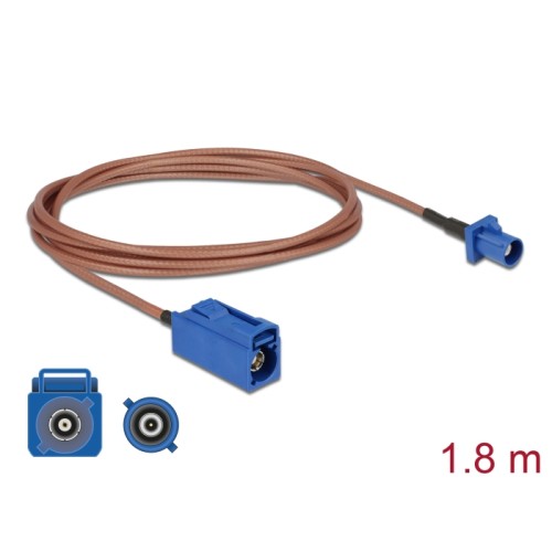Delock Antenna Cable FAKRA C jack  FAKRA C plug RG-316 1.8 m