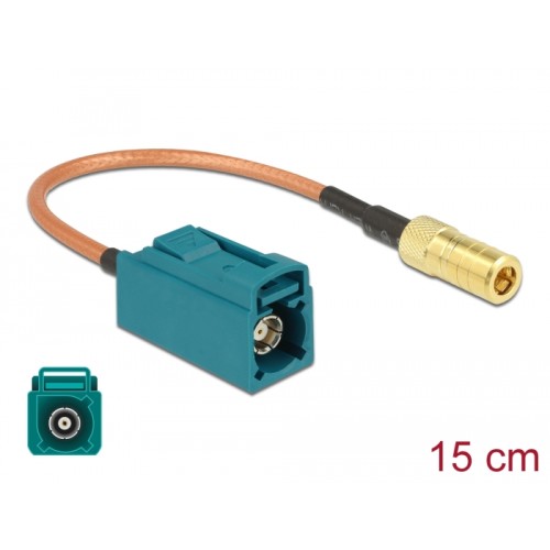 Delock Antenna Cable FAKRA Z jack  SMB plug RG-316 15 cm