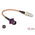 Delock Antenna Cable FAKRA D plug  FME jack RG-316 15 cm