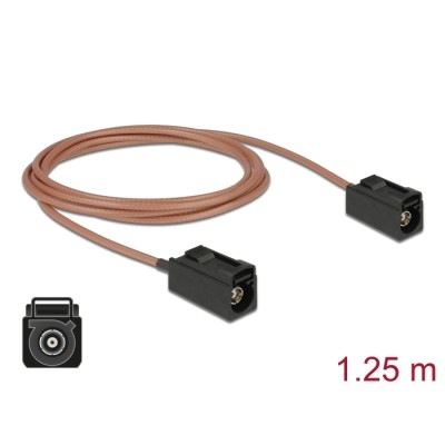 Delock Antenna Cable FAKRA A jack > FAKRA A jack RG-316 1.25 m