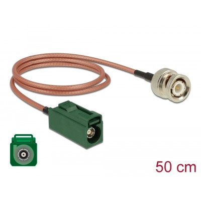 Delock Antenna Cable FAKRA E jack > BNC plug RG-316 50 cm