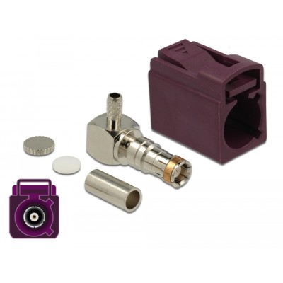 Delock FAKRA D jack 90° for crimping