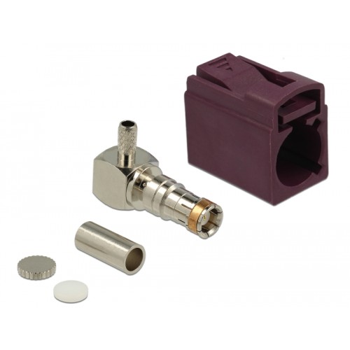 Delock FAKRA D jack 90° for crimping