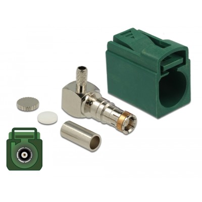 Delock FAKRA E jack 90° for crimping