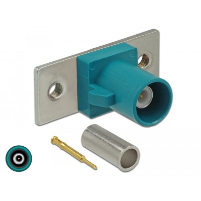 Delock FAKRA Z plug spring pin for crimping 2 prepunched holes