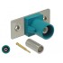 Delock FAKRA Z plug spring pin for crimping 2 prepunched holes