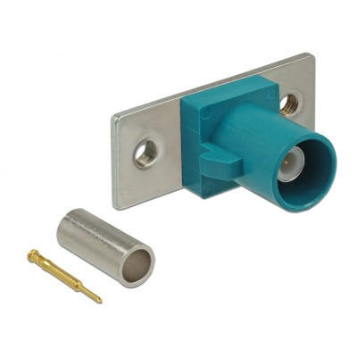 Delock FAKRA Z plug spring pin for crimping 2 prepunched holes 2