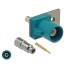 Delock FAKRA Z plug spring pin for soldering 1 prepunched hole