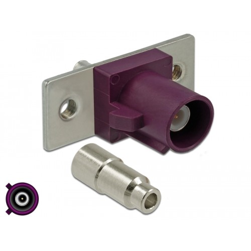 Delock FAKRA D plug spring pin for soldering 2 prepunched holes