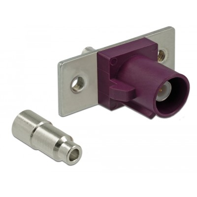 Delock FAKRA D plug spring pin for soldering 2 prepunched holes 2