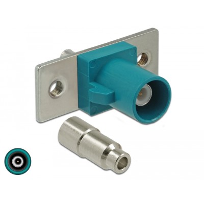 Delock FAKRA Z plug spring pin for soldering 2 prepunched holes