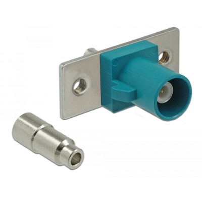 Delock FAKRA Z plug spring pin for soldering 2 prepunched holes 2