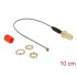 Delock Antenna Cable SMA jack bulkhead ferrite core to I-PEX Inc., MHF® I plug 1.13 10 cm thread length 10 mm