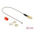 Delock Antenna Cable SMA jack bulkhead ferrite core to MHF® I plug 1.13 20 cm thread length 10 mm