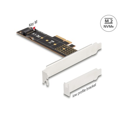Delock PCI Express x4 Card to 1 x internal NVMe M.2 Key M 110 mm - Low Profile Form Factor