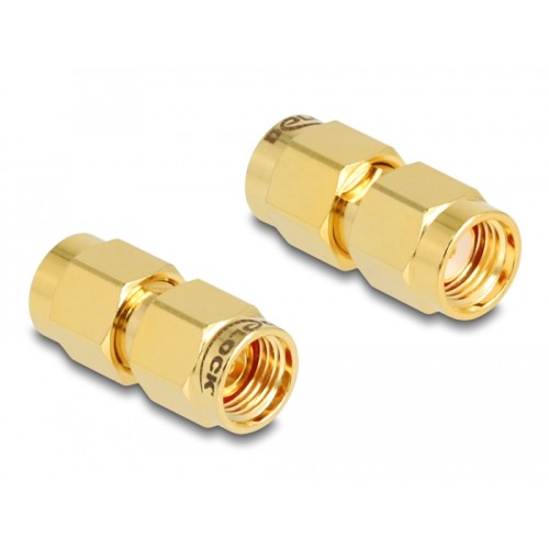 Delock Adapter RP-SMA plug to RP-SMA plug